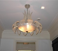 Murano chandelier installed in Sutton Place, New York, NY